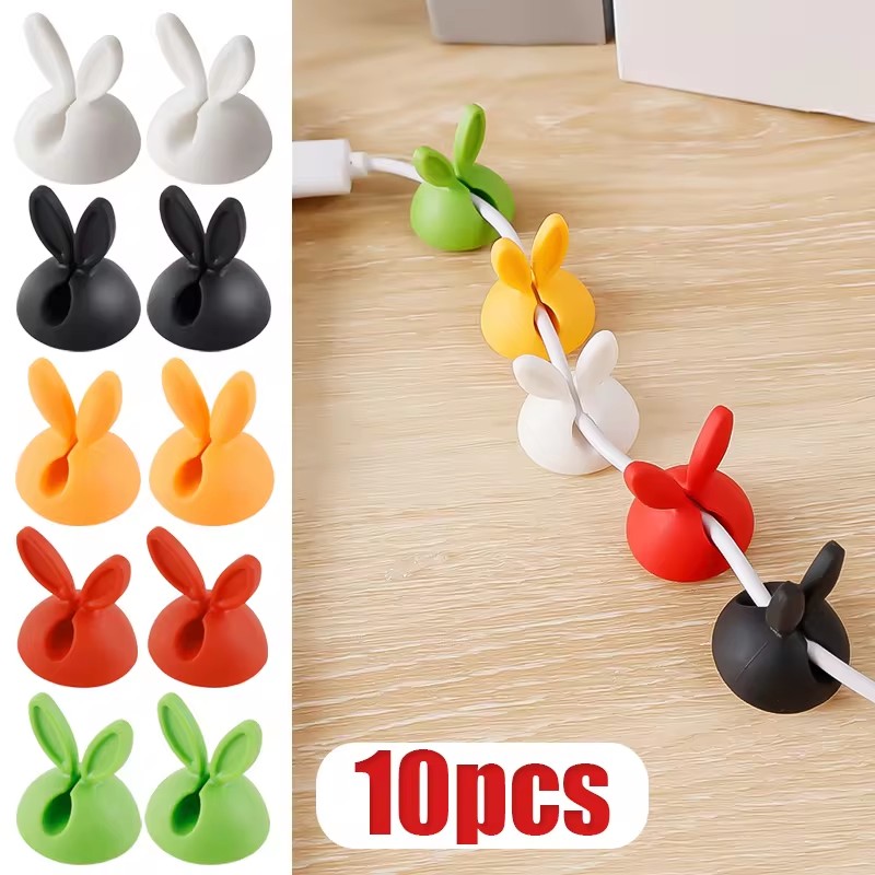 Desk Cable Clip - Симпатичный держатель для кабеля с кроличьими