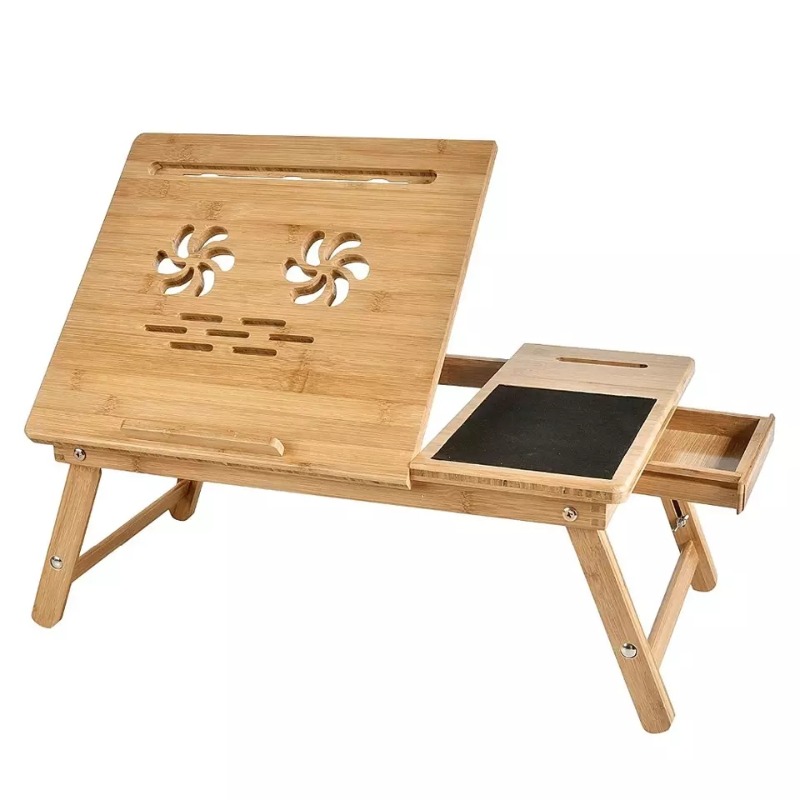 Laptop Stand Bamboo - Регулируемая бамбуковая подставка для ноутбука, складной