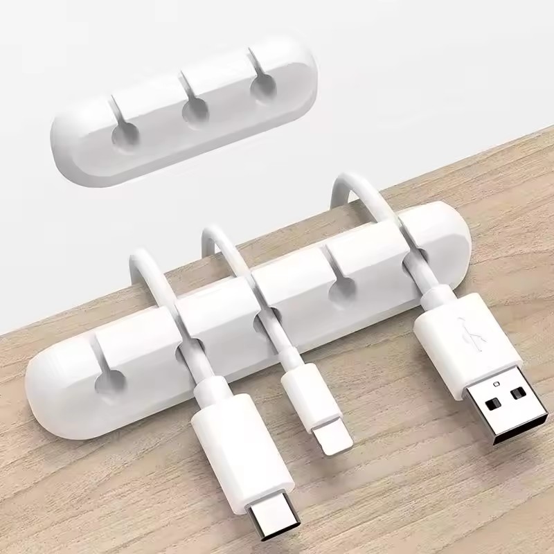Desk Cable Clip - Силиконовый органайзер-фиксатор для USB-кабелей, круглые зажимы