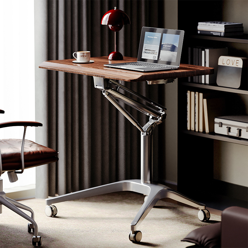 Laptop Stand Bamboo - Пневматический регулируемый по высоте мобильный стол