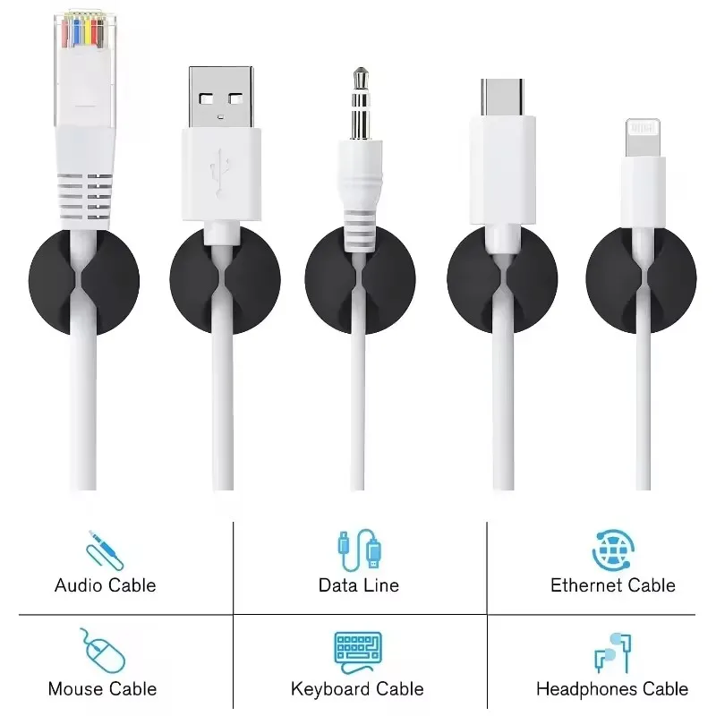 5/50 шт., органайзер для намот – обзор и цена Desk Cable Clip