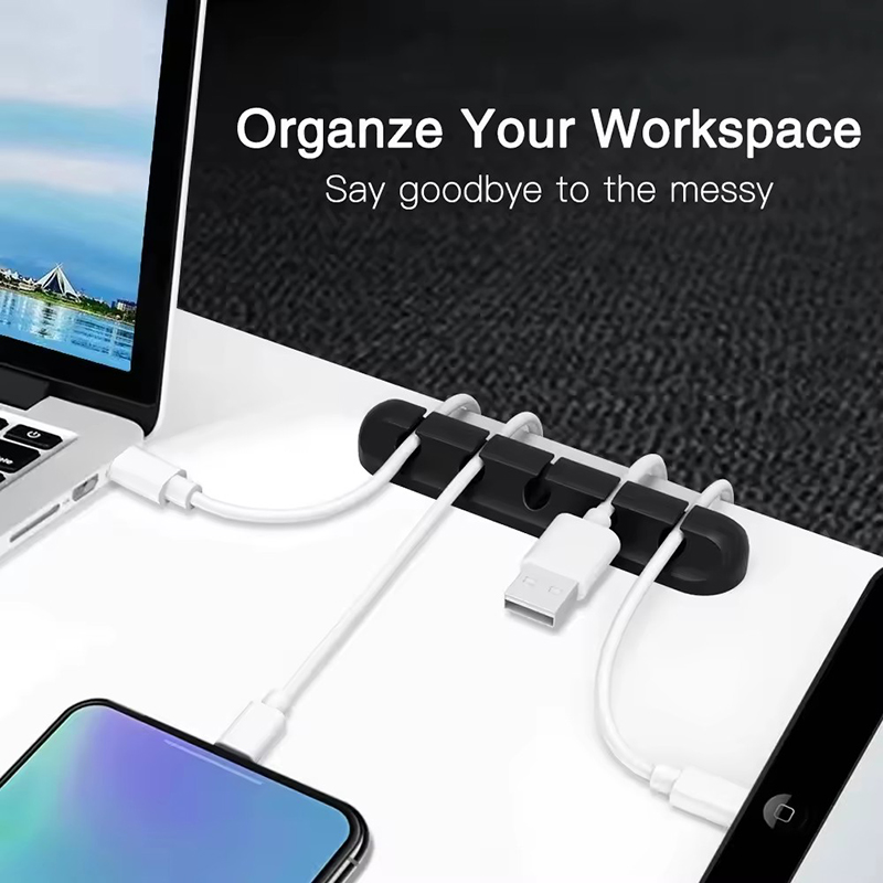 Силиконовый органайзер-фиксато – обзор и цена Desk Cable Clip