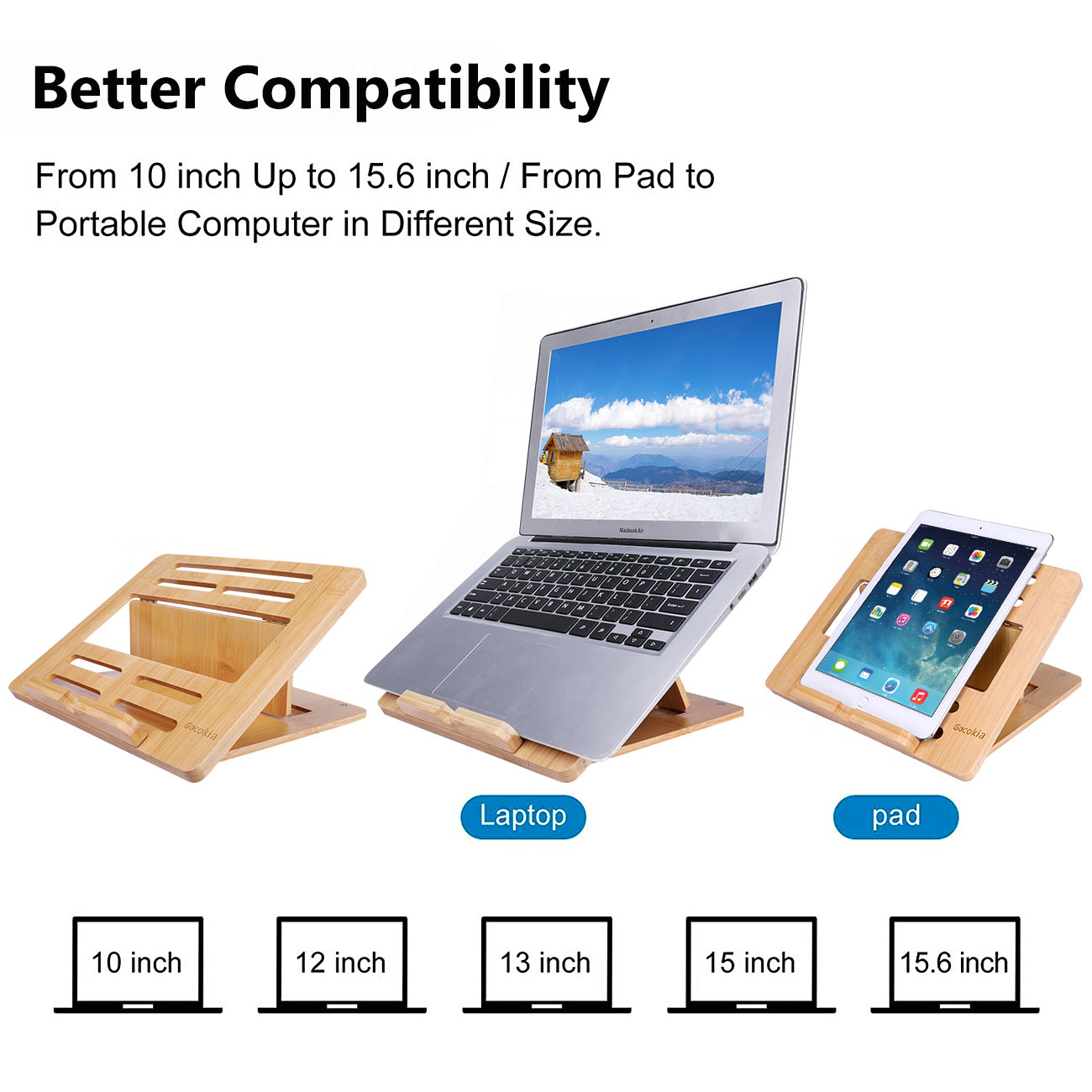 Бамбуковая подставка для ноутб – обзор и цена Laptop Stand Bamboo
